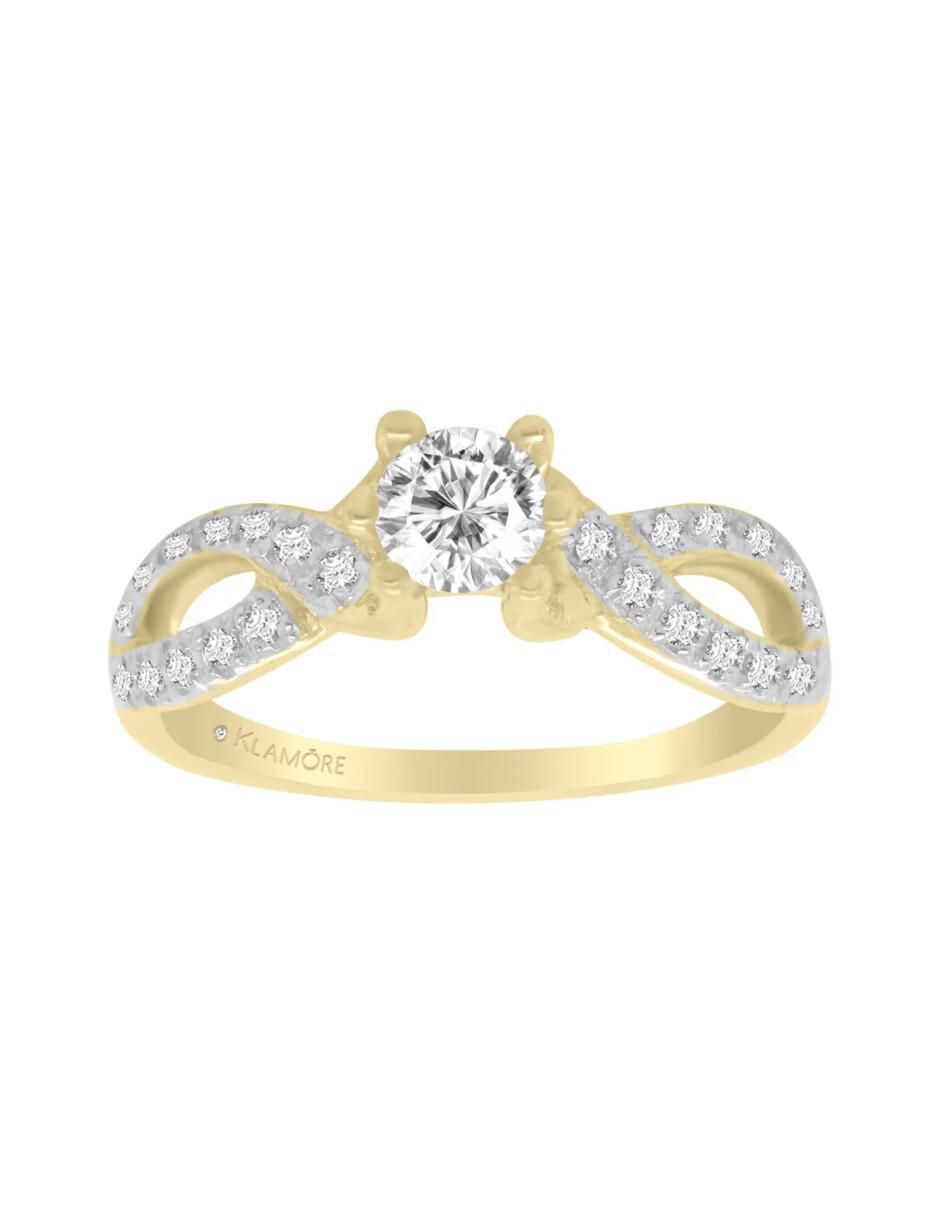 Anillo de compromiso de oro 14 k Cora diamante