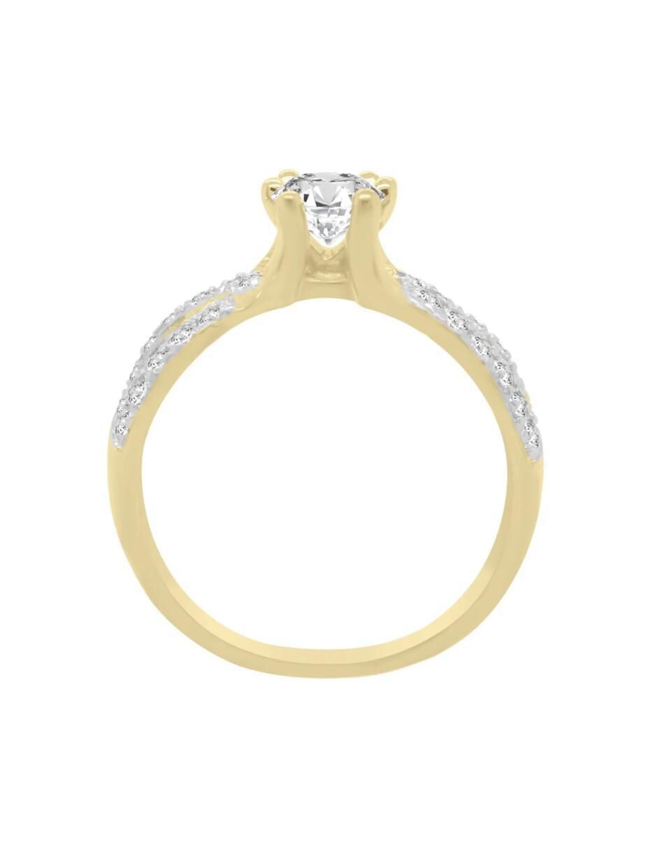 Anillo de compromiso "de" oro 14 k klamore cora diamante