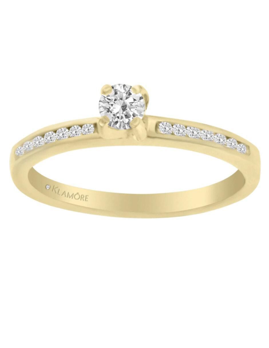 Anillo de compromiso de oro 14 k Dalily diamante