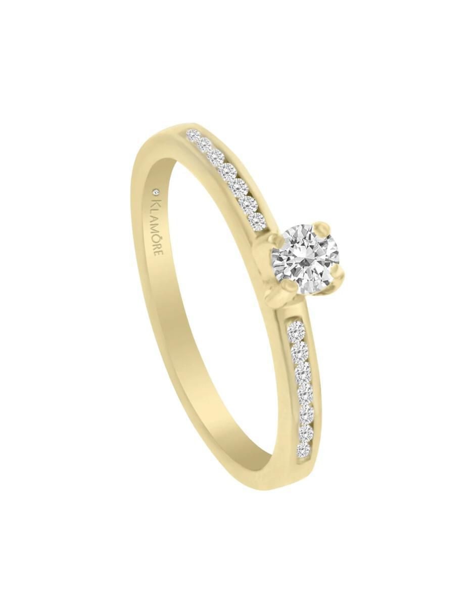 Anillo de compromiso de oro 14 k Dalily diamante 3