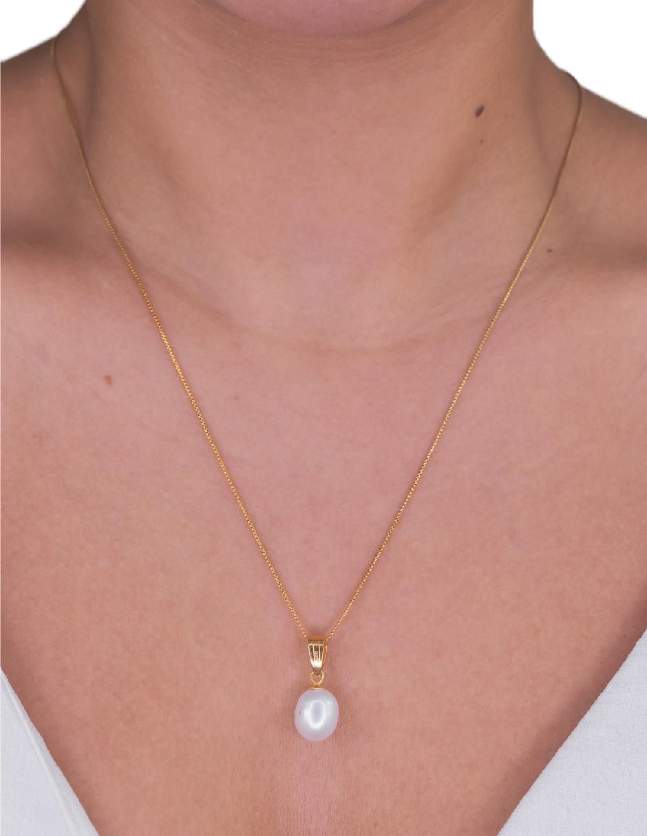 Collar con dije ovalado de plata P 925 3