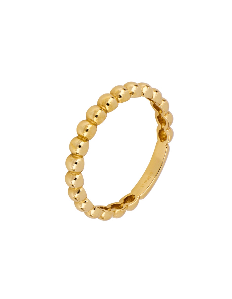 Anillo 14 k de oro amarillo pulido 4