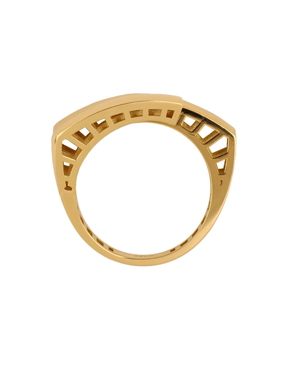 Anillo 14 k de oro amarillo pulido 2