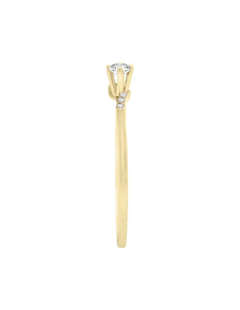 Anillo de compromiso "de" oro 14 k klamore fannie diamante