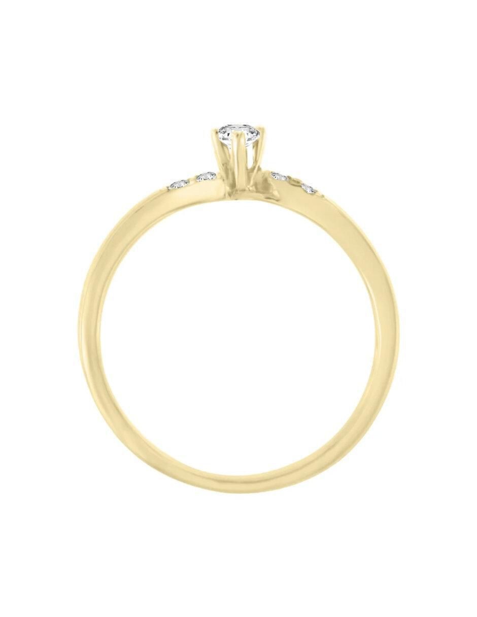 Anillo de compromiso "de" oro 14 k klamore fannie diamante
