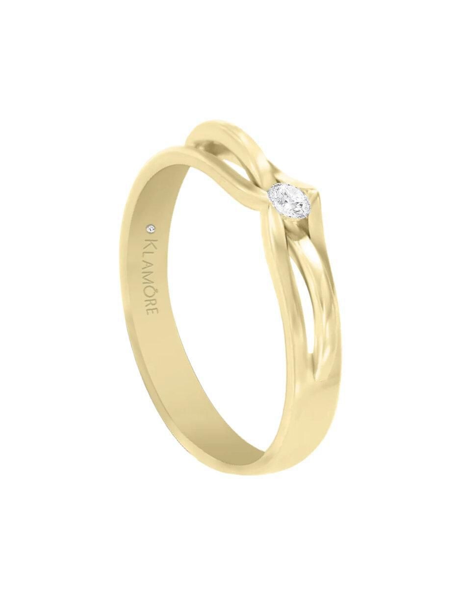 Anillo de compromiso de oro 14 k Karina diamante 2
