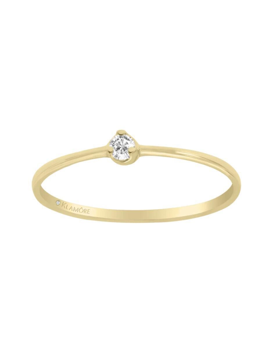 Anillo de compromiso de oro 14 k Clair diamante