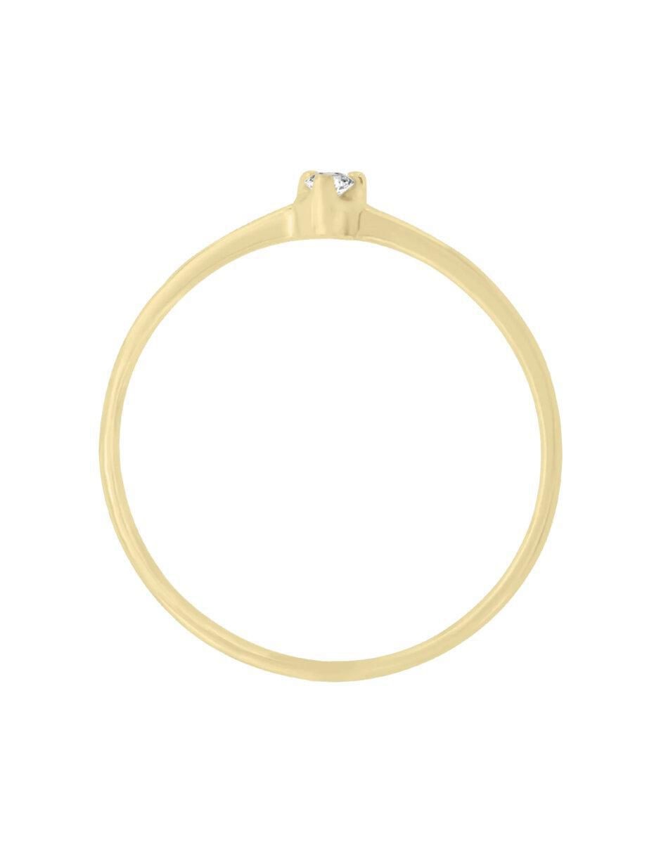 Anillo de compromiso "de" oro 14 k klamore clair diamante