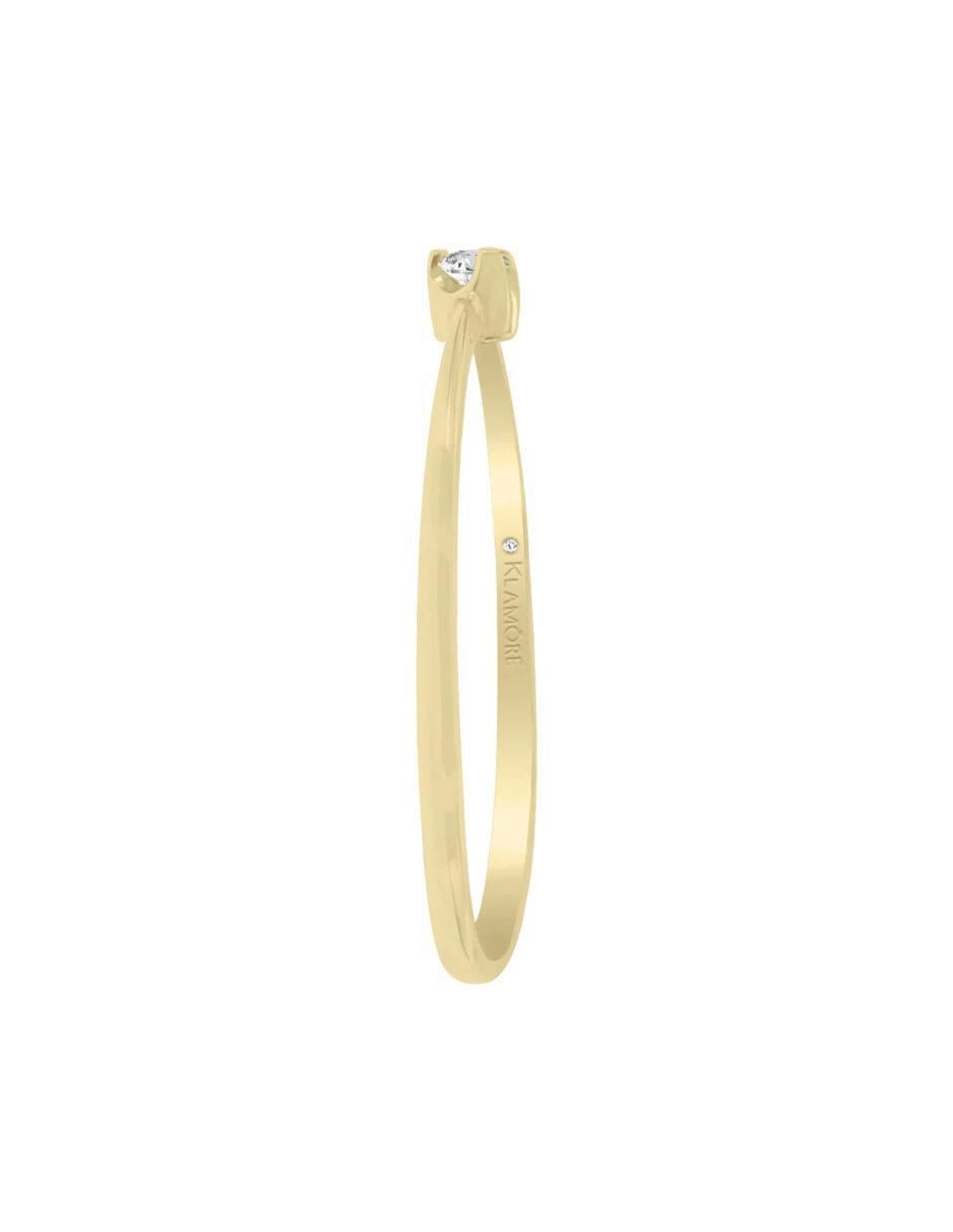 Anillo de compromiso "de" oro 14 k klamore clair diamante