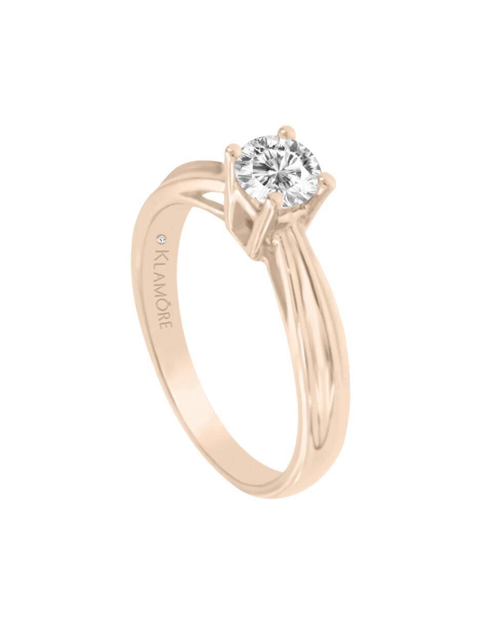 Anillo de compromiso de oro 14 k Zaira diamante 2