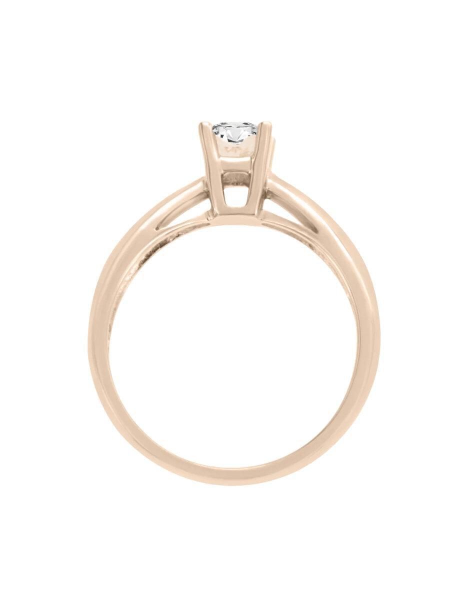 Anillo de compromiso de oro 14 k Zaira diamante 3