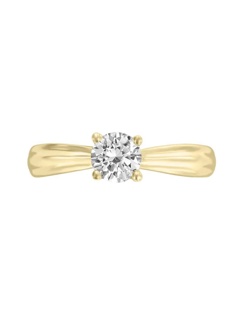 Anillo de compromiso de oro 14 k Zaira diamante
