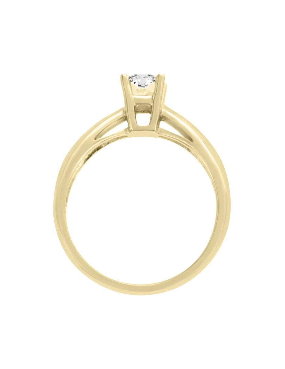 Anillo de compromiso de oro 14 k Zaira diamante 2
