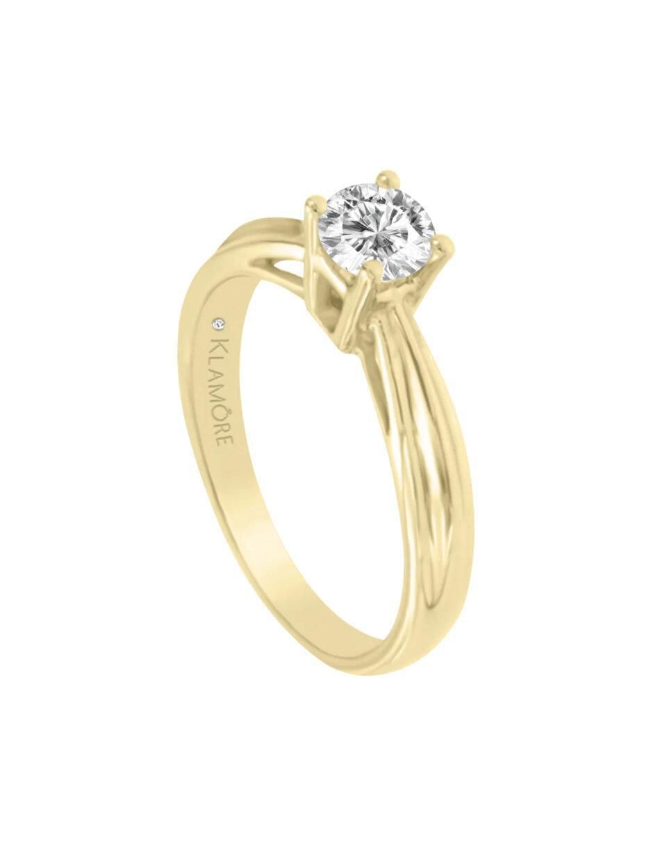 Anillo de compromiso de oro 14 k Zaira diamante 4