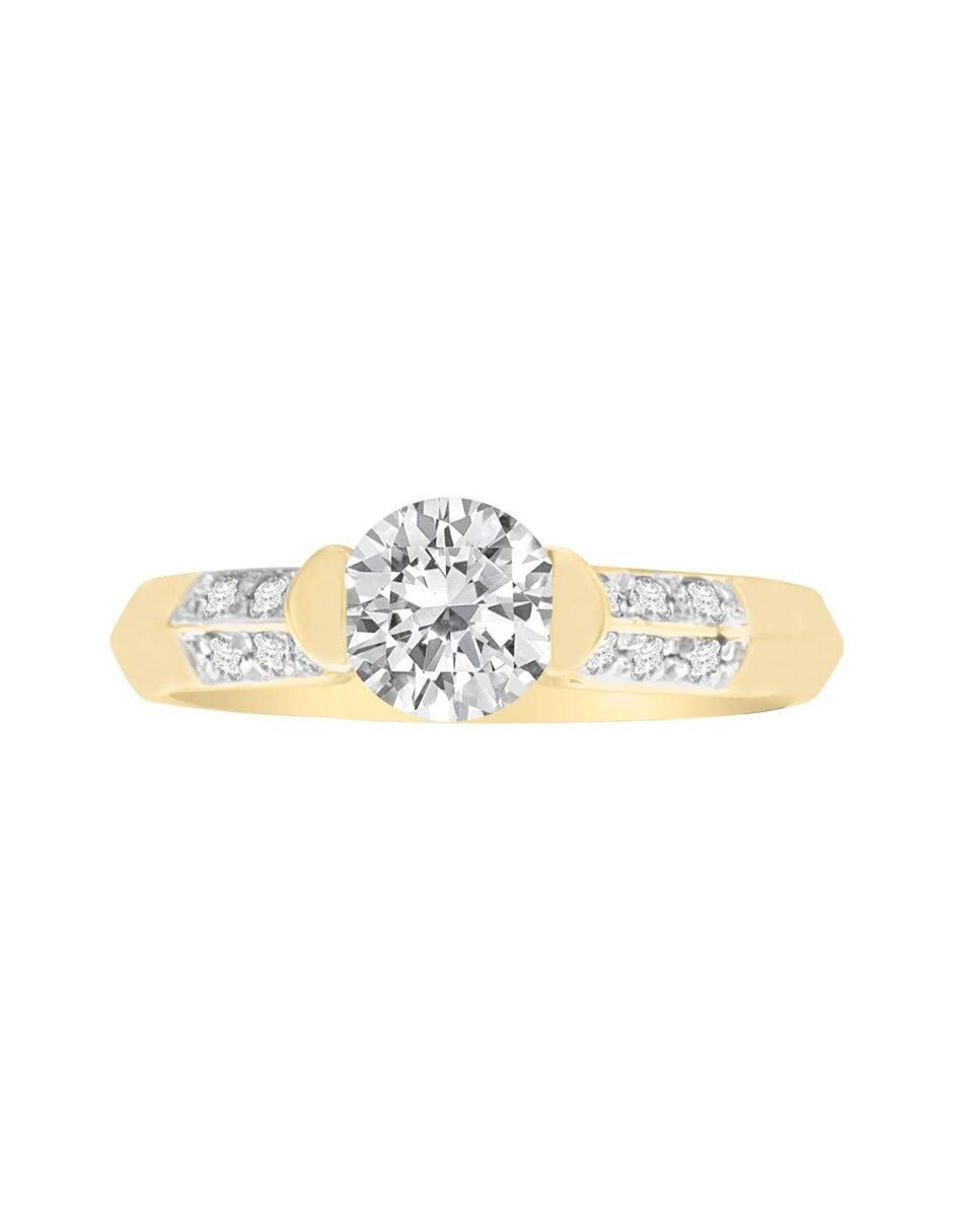 Anillo de compromiso de oro 14 k Camil diamante
