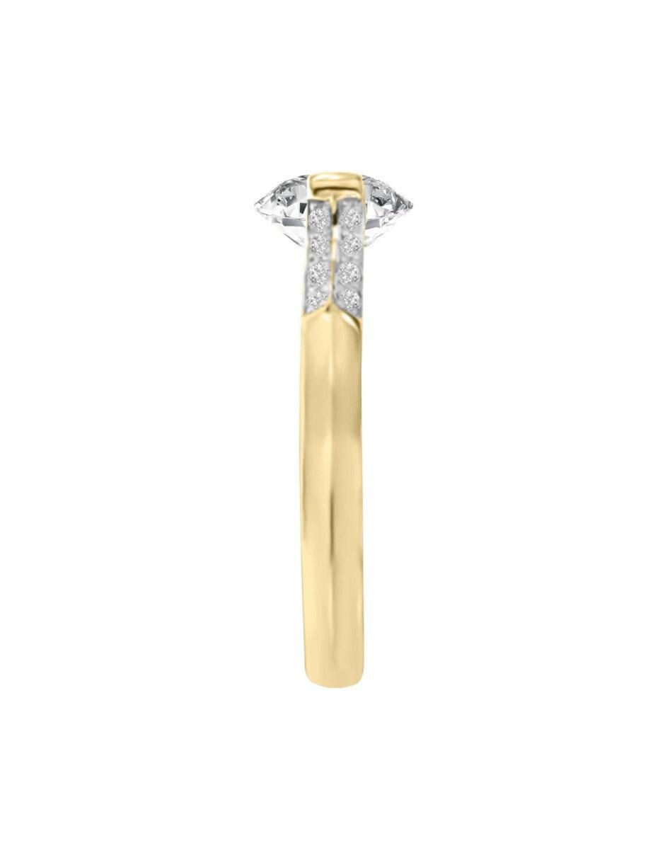 Anillo de compromiso "de" oro 14 k klamore camil diamante