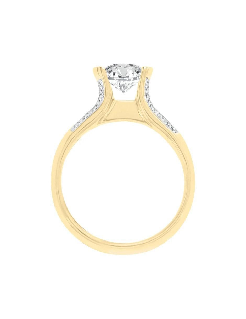 Anillo de compromiso "de" oro 14 k klamore camil diamante