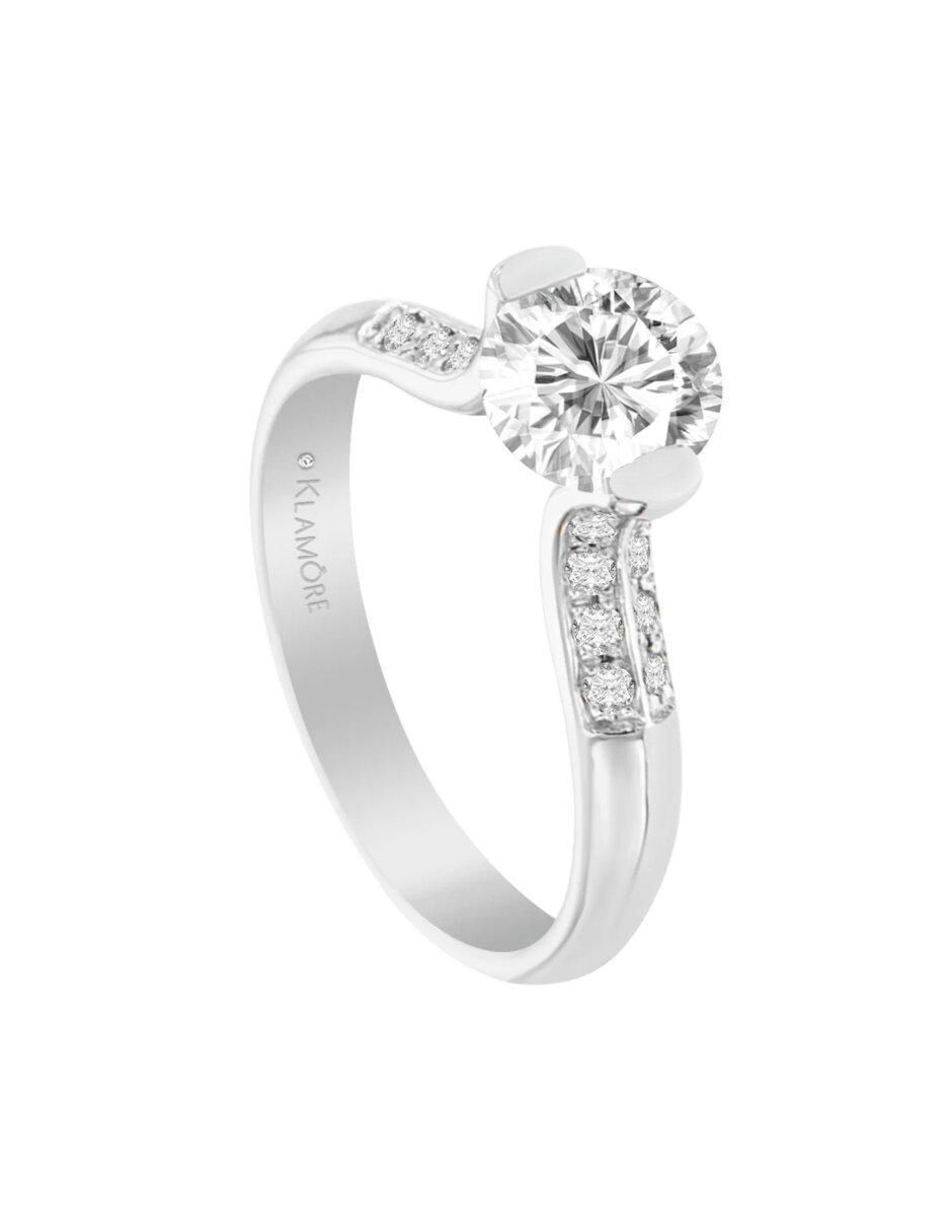 Anillo de compromiso de oro 14 k Camil diamante 4