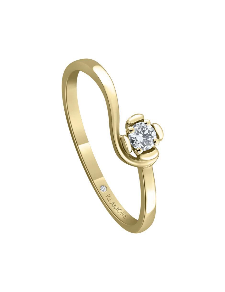 Anillo de compromiso de oro 14 k Kirian diamante 2
