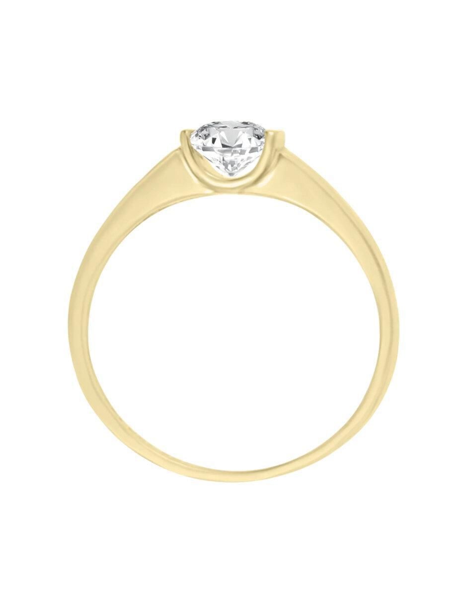 Anillo de compromiso "de" oro 14 k klamore yone diamante