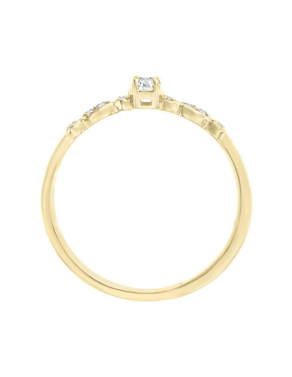 Anillo de compromiso "de" oro 14 k klamore isadora diamante