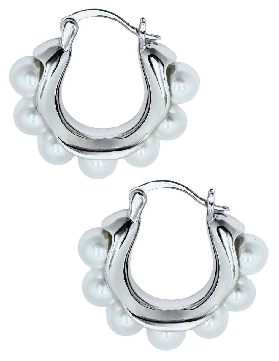Arracadas de plata P 925 con acabado brillante zirconia 4