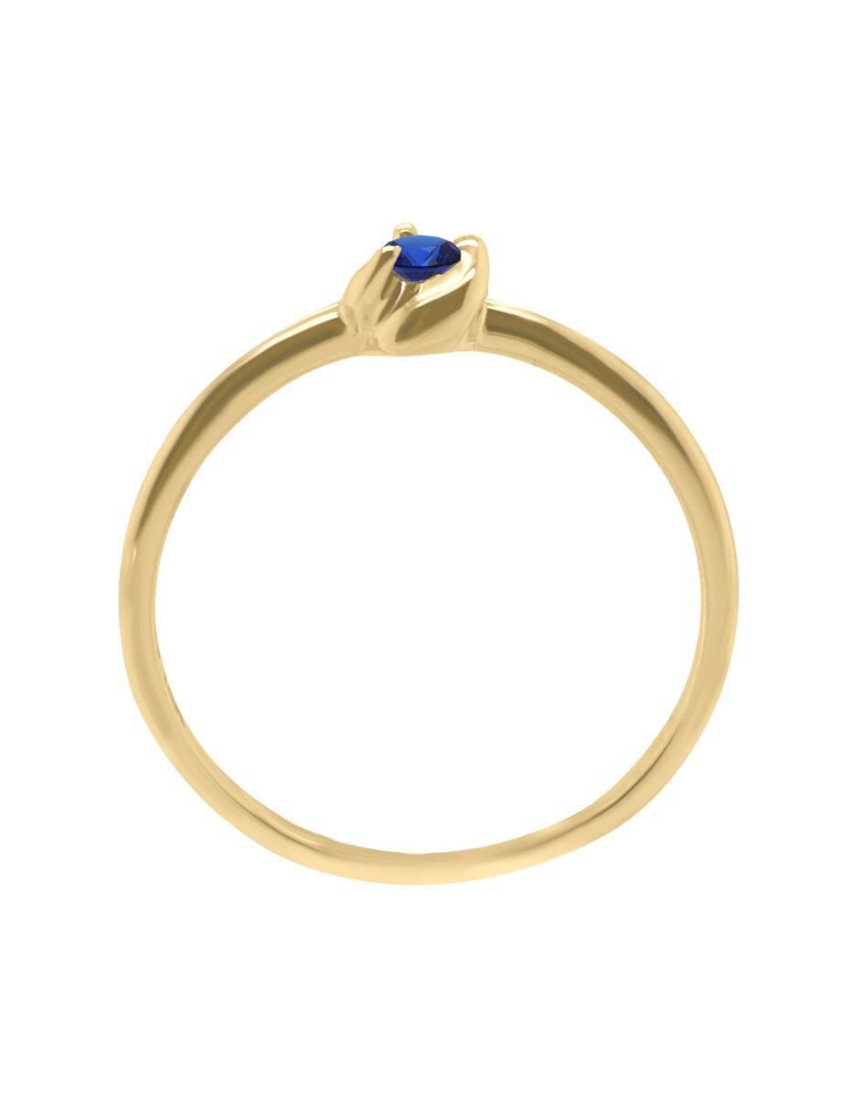 Anillo Rady 14 k de oro zafiro brillante 3