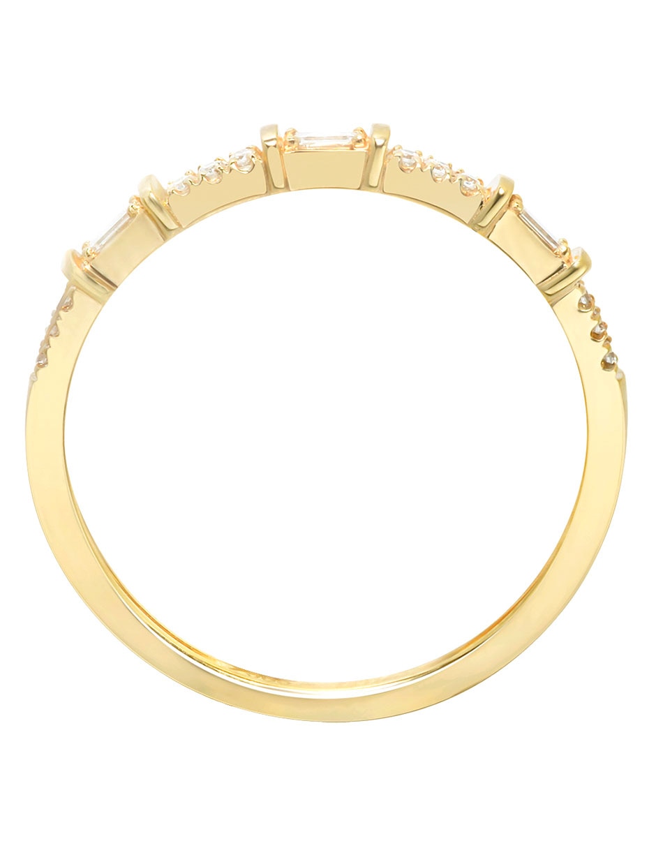 Anillo 14 k de oro diamante pavé 3