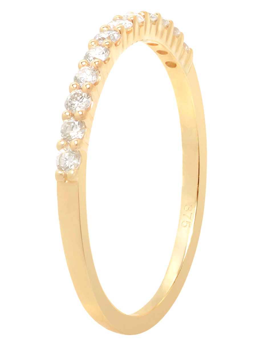 Anillo 14 k de oro diamante pavé 2