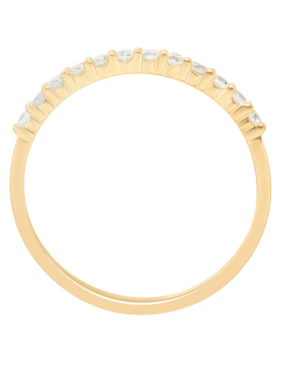 Anillo 14 k de oro diamante pavé 3