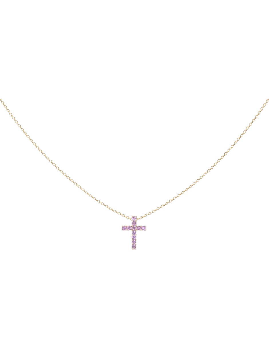 Collar de cruz de oro 14 K
