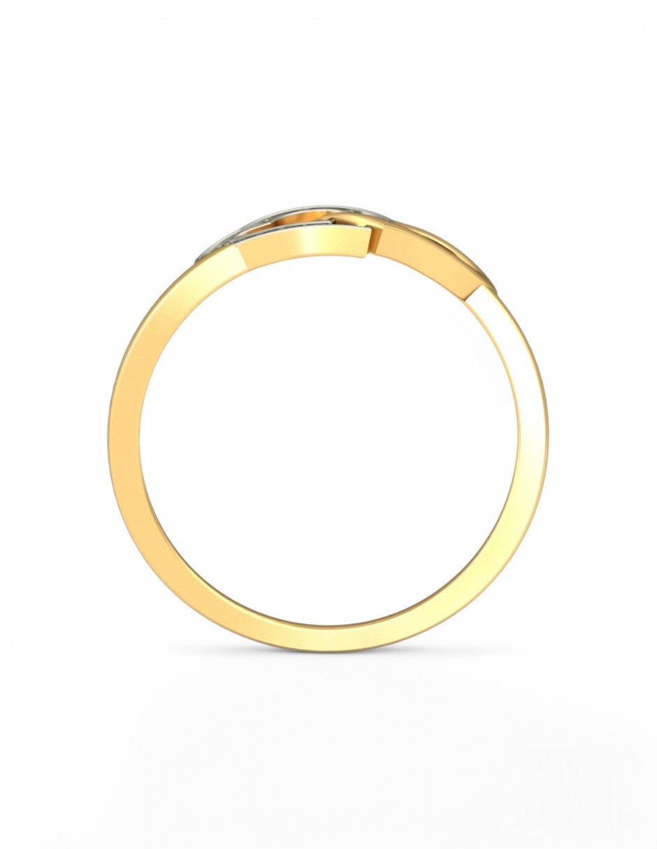 Anillo 10 k de oro amarillo zirconia brillante 4