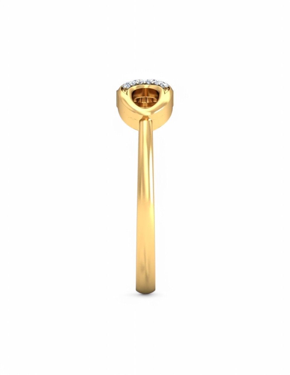 Anillo 10 k de oro amarillo zirconia brillante 4