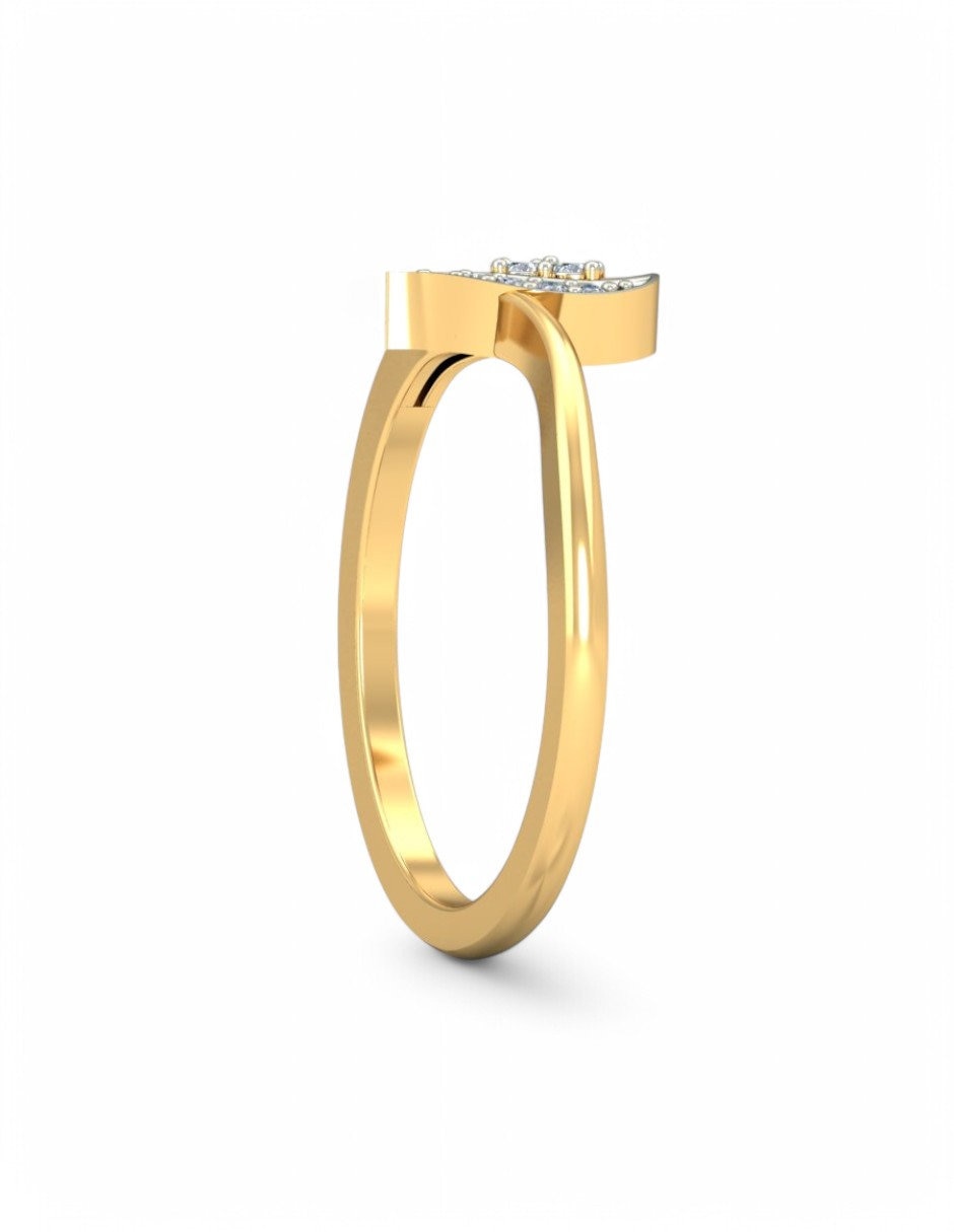 Anillo 10 k de oro amarillo zirconia brillante 3