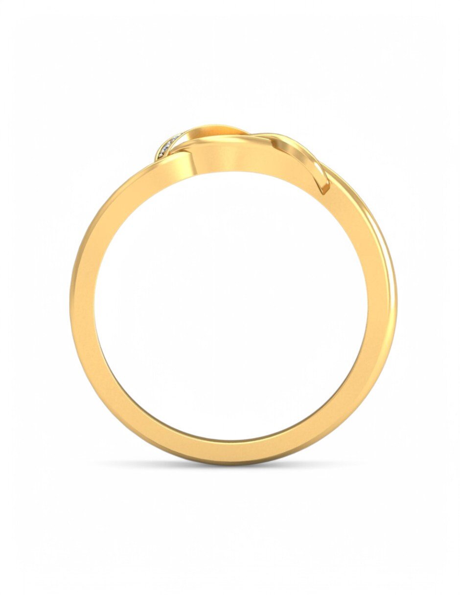 Anillo 10 k de oro amarillo zirconia brillante 5