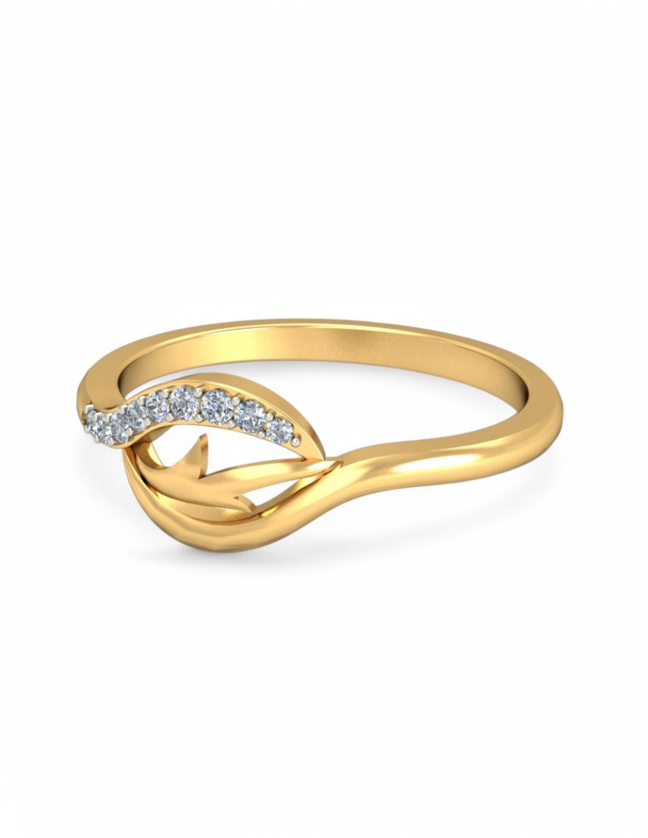 Anillo 10 k de oro amarillo zirconia brillante 2