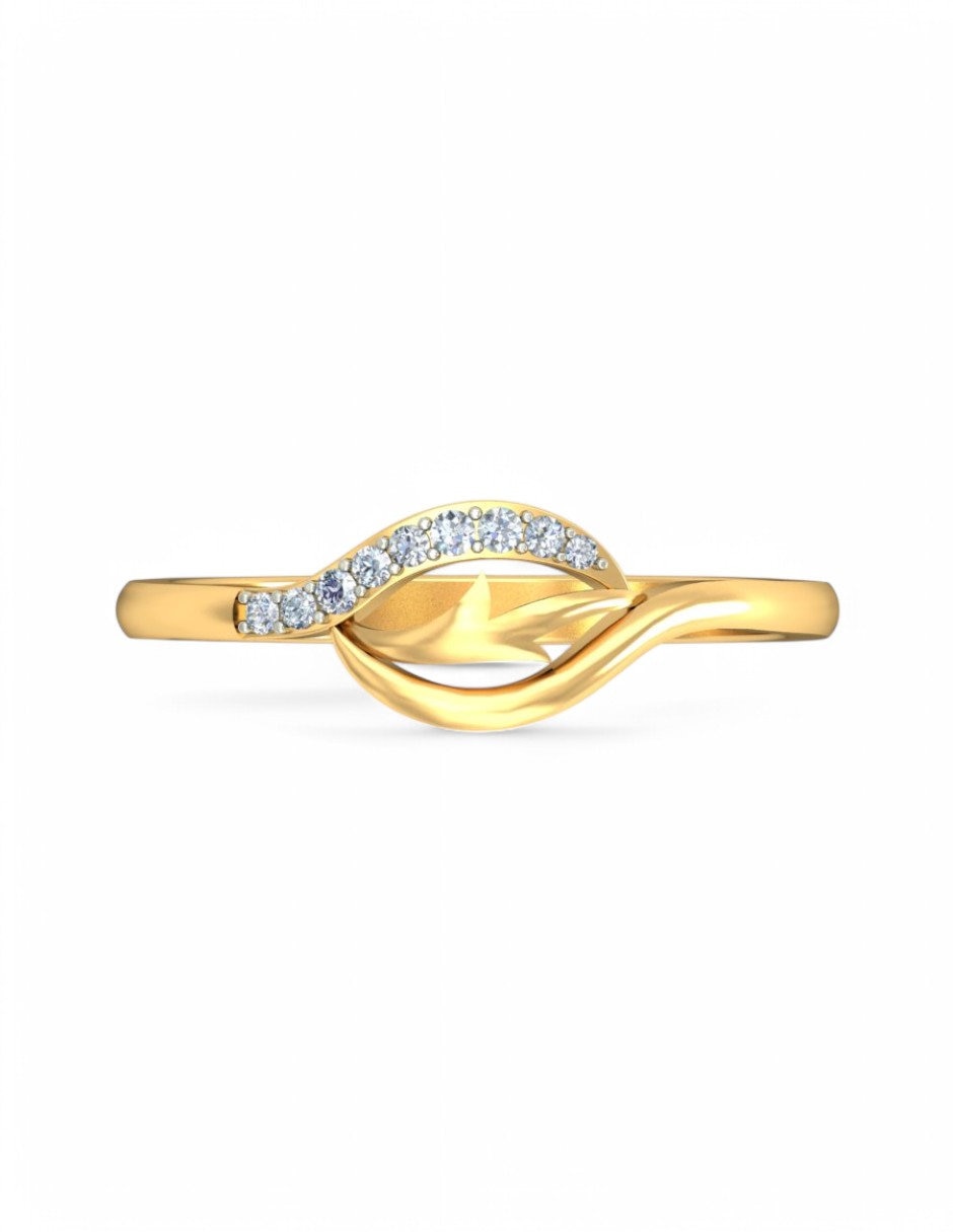 Anillo 10 k de oro amarillo zirconia brillante 3