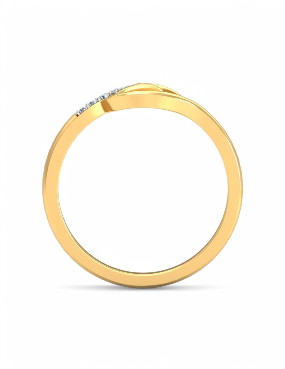 Anillo 10 k de oro amarillo zirconia brillante 5