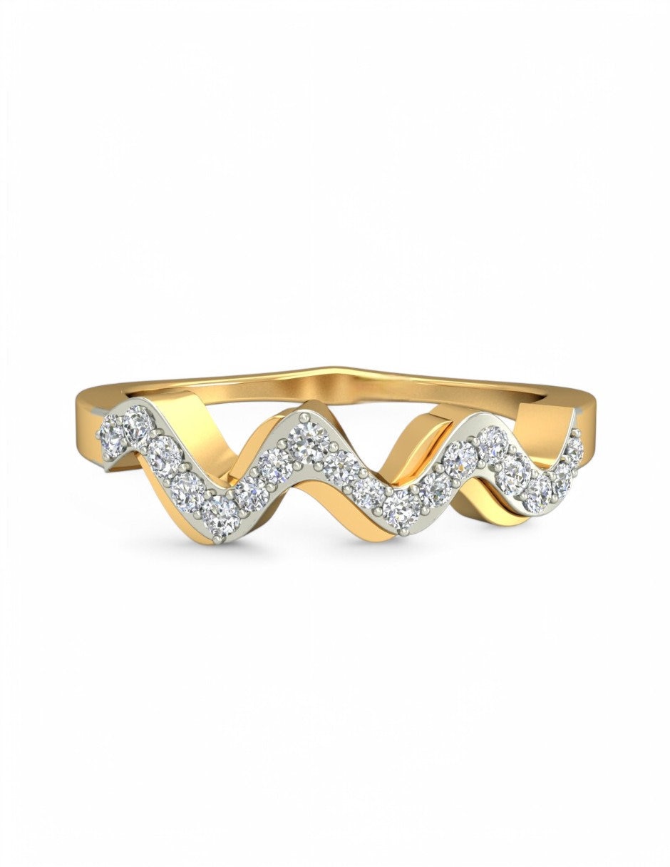 Anillo 10 k de oro amarillo zirconia brillante 2