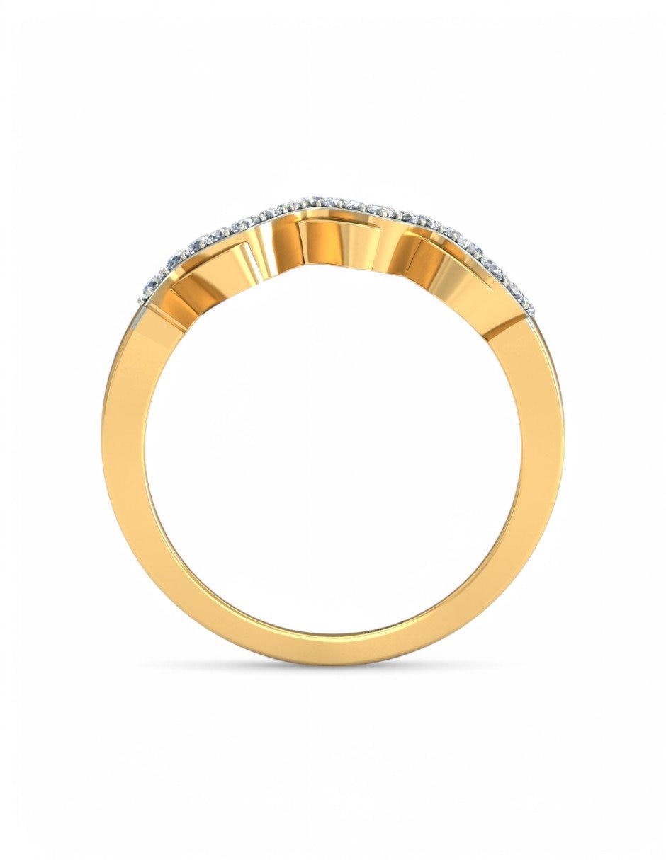 Anillo 10 k de oro amarillo zirconia brillante 4