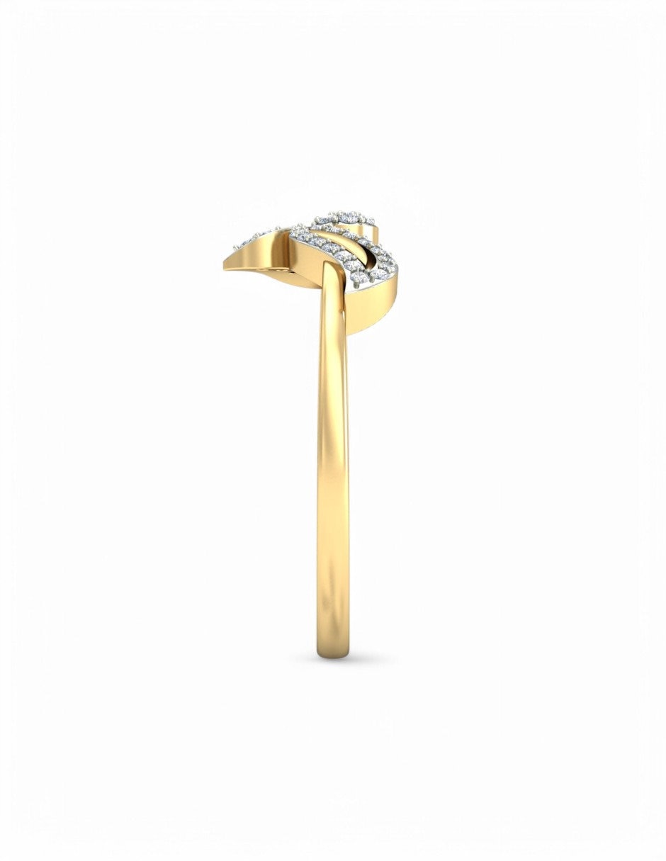 Anillo 10 k de oro amarillo zirconia brillante 4