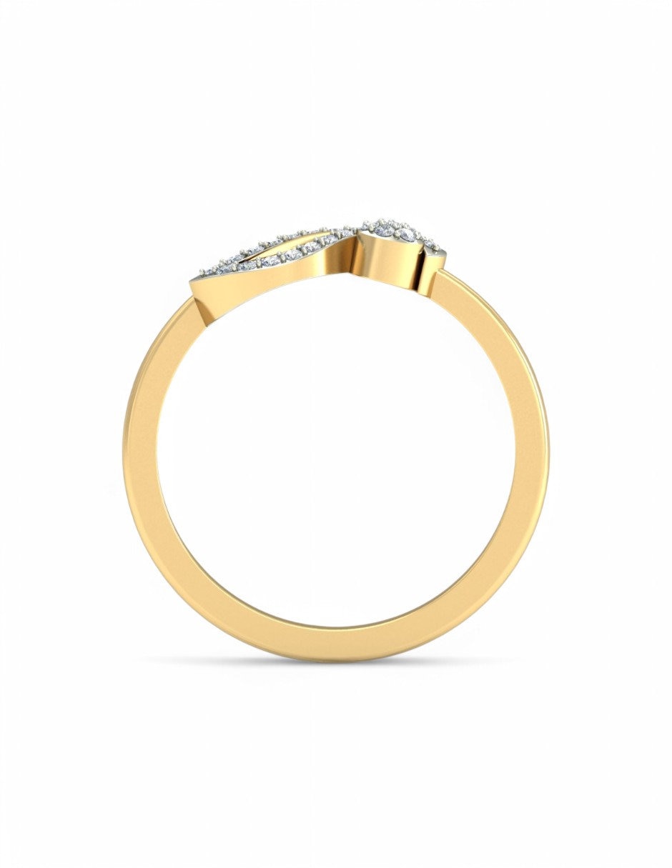 Anillo 10 k de oro amarillo zirconia brillante 5