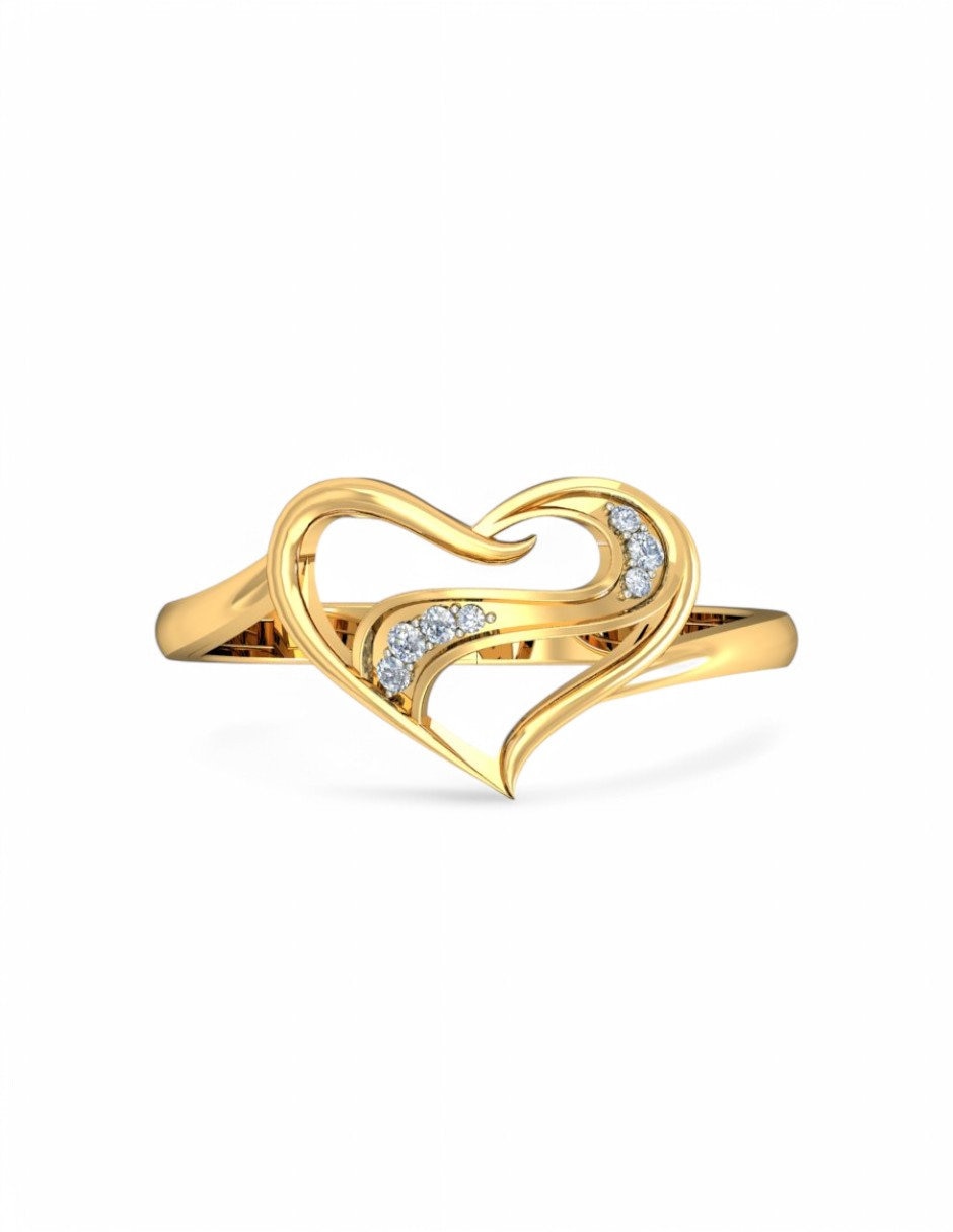 Anillo 10 k de oro amarillo zirconia brillante 3