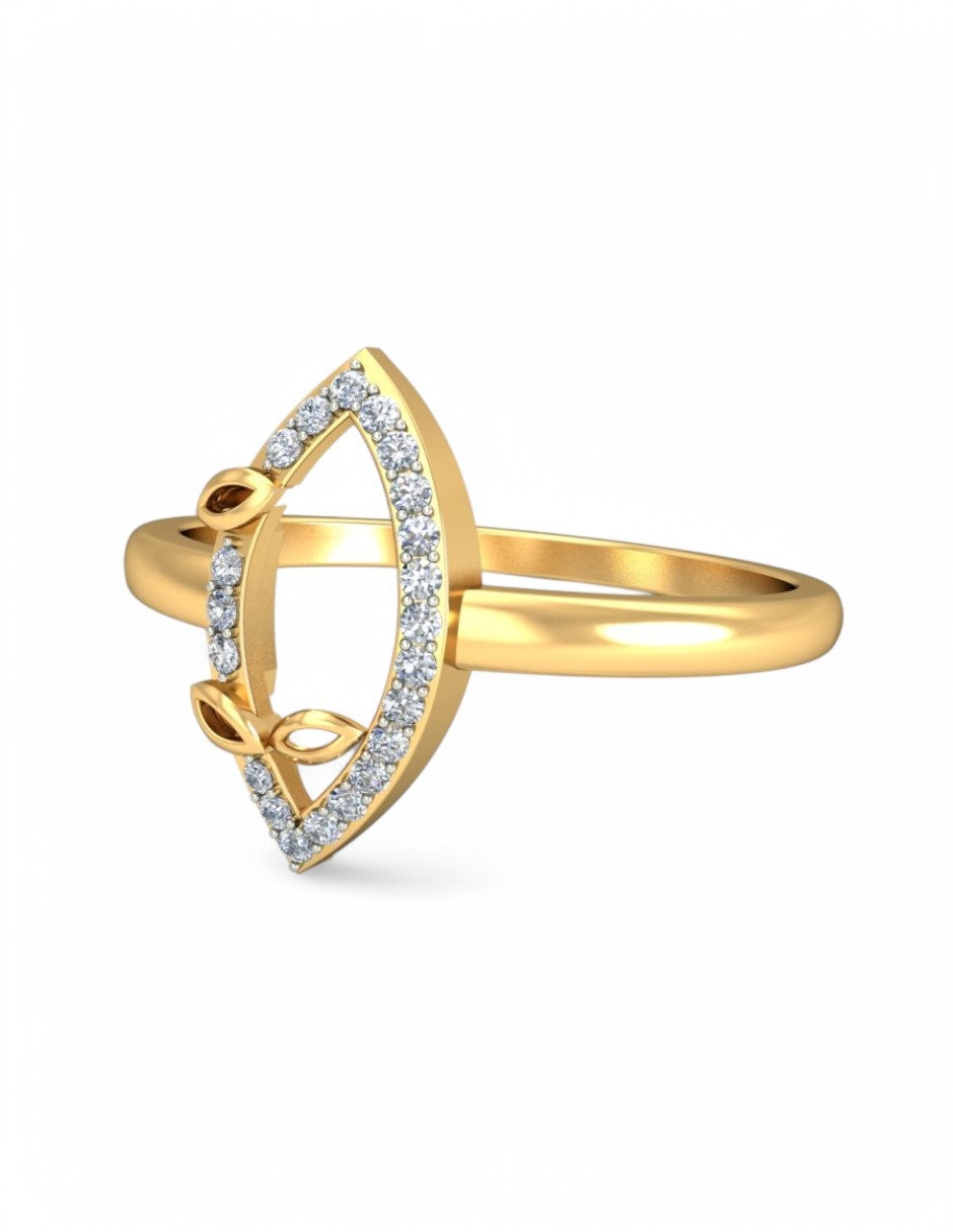 Anillo 10 k de oro amarillo zirconia brillante 2