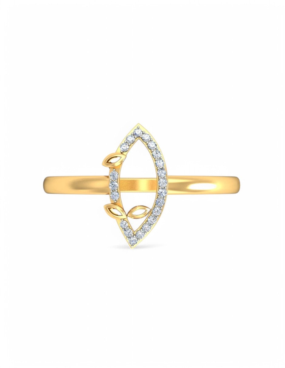 Anillo 10 k de oro amarillo zirconia brillante 3