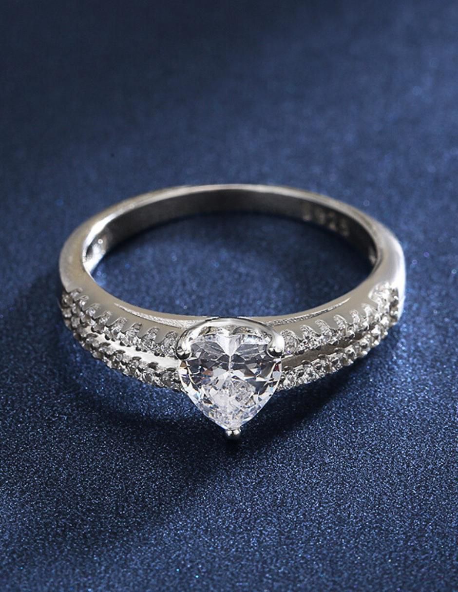 Anillo de corazón Infinity of Love P 925 de plata zirconia cúbica brillante 4