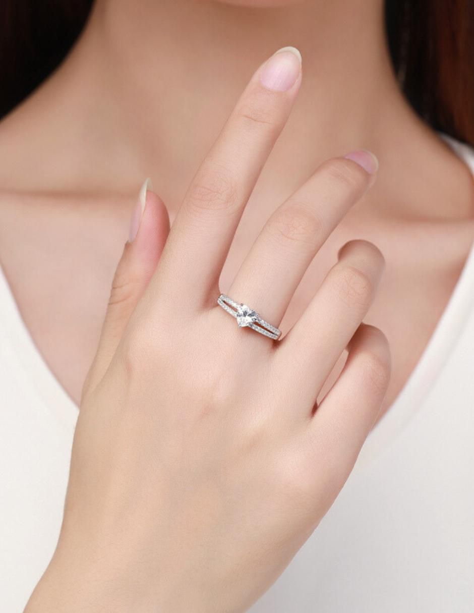 Anillo de corazón Infinity of Love P 925 de plata zirconia cúbica brillante 6