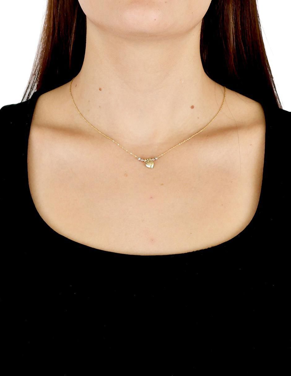 Collar de corazón de oro 10 K 2