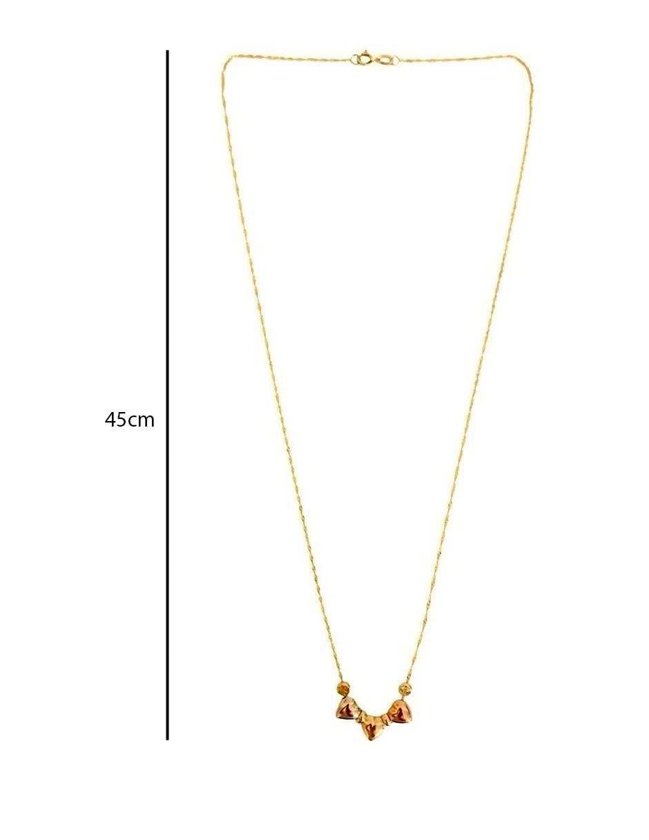 Collar de corazón de oro 10 K 4