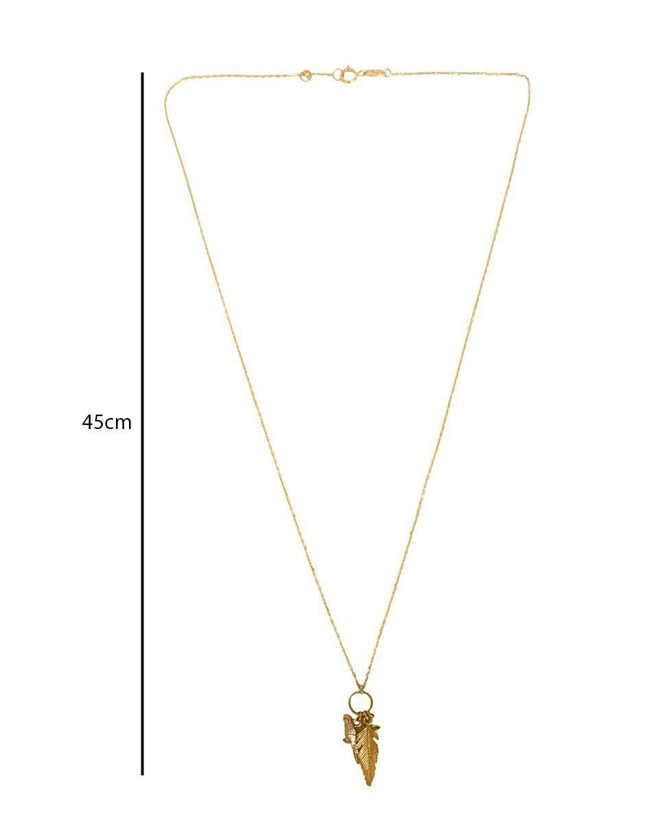 Collar de pluma de oro 10 K 4